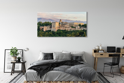 Obraz na plátne Španielsko Castle horský les