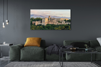 Obraz na plátne Španielsko Castle horský les