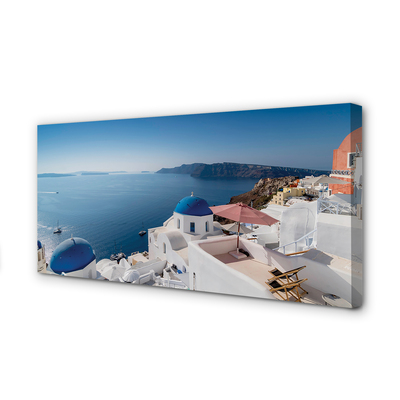 Obraz na plátne Grécko sea panorama budov