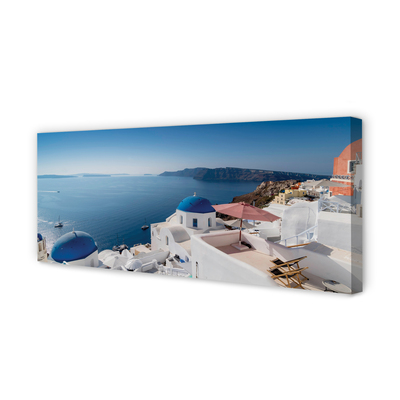Obraz na plátne Grécko sea panorama budov