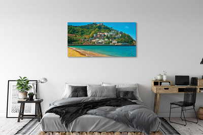 Obraz na plátne Španielsko pláž horské mestečko