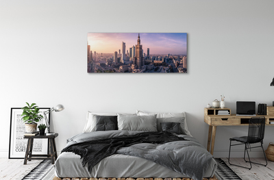 Obraz na plátne VARŠAVA Sunrise mrakodrapy panorámu