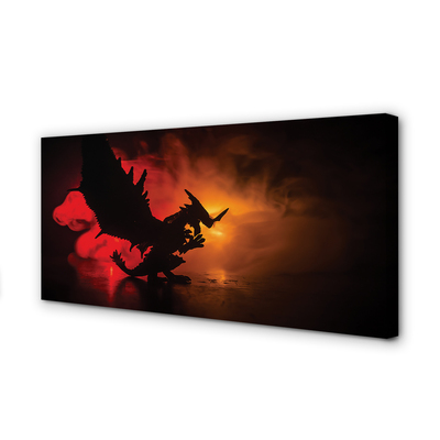 Obraz canvas Čierny drak mraky