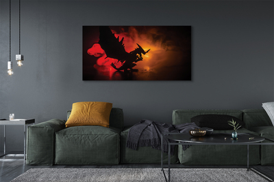 Obraz canvas Čierny drak mraky