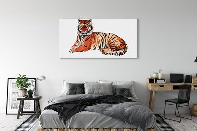 Obraz na plátne maľované tiger