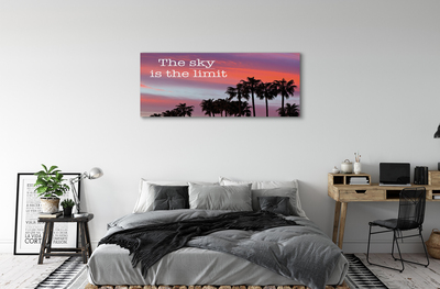 Obraz canvas Palm západu slnka