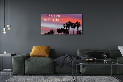 Obraz canvas Palm západu slnka