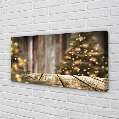 Obraz na plátne Dosky vianočné stromčeky