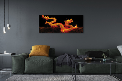 Obraz canvas Gold dragon
