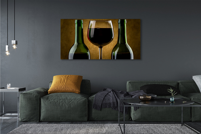 Obraz canvas 2 fľaše poháre na víno