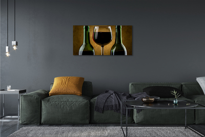 Obraz canvas 2 fľaše poháre na víno