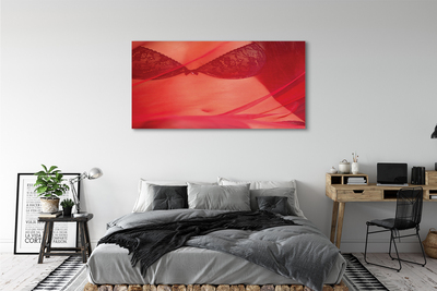 Obraz canvas Žena v červenom tylu