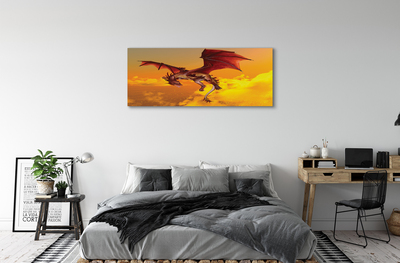 Obraz canvas Zamračené oblohy drak