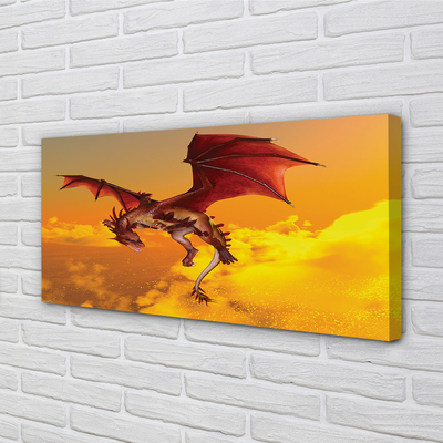 Obraz canvas Zamračené oblohy drak