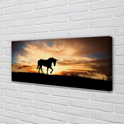 Obraz na plátne Unicorn sunset