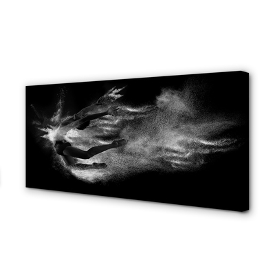 Obraz canvas Žena baletné dymové šedé pozadie