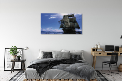 Obraz canvas Morská oblačnosti loď