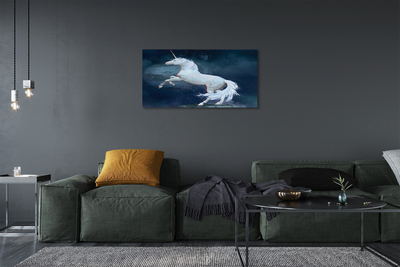 Obraz canvas Unicorn planét sky