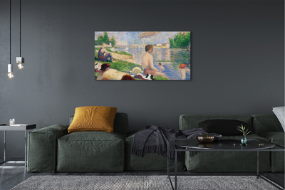 Obraz canvas Záverečná štúdia pre kúpajúcich v Asnieres - Georges Seurat