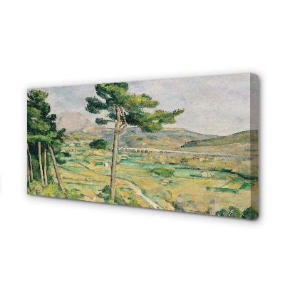 Obraz canvas Mount Saint Viktória a viadukt Arc Valley - Paul Cézanne