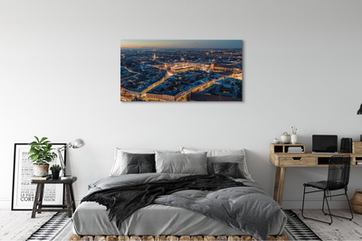 Obraz na plátne Krakov nočné panorama
