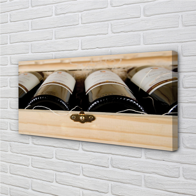 Obraz canvas Fľaše vína v krabici