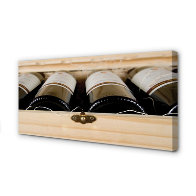 Obraz canvas Fľaše vína v krabici