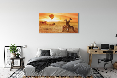 Obraz canvas Balóny neba žirafa