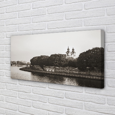 Obraz na plátne Krakow River bridge