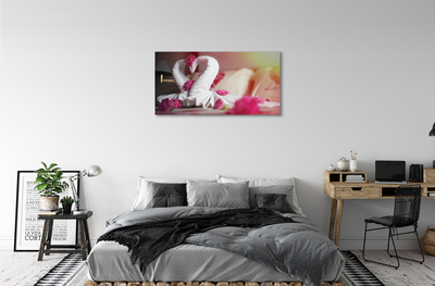 Obraz canvas Uteráky labute kvety