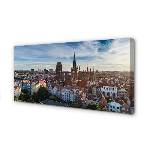 Obraz na plátne Gdańsk Panorama kostol