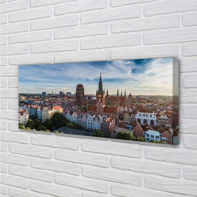 Obraz na plátne Gdańsk Panorama kostol