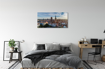 Obraz na plátne Gdańsk Panorama kostol