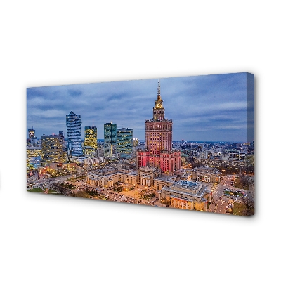 Obraz na plátne Warsaw Panorama západu slnka