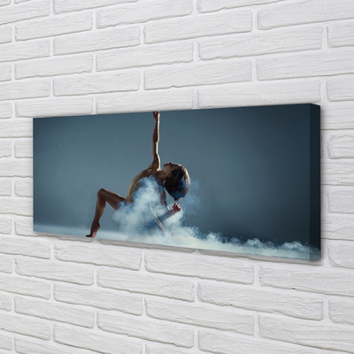 Obraz canvas Žena tancuje dym