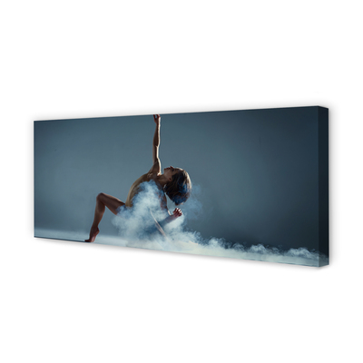 Obraz canvas Žena tancuje dym
