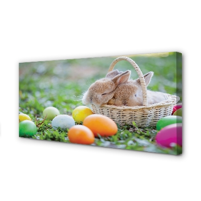 Obraz na plátne králiky vajcia
