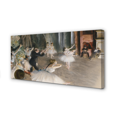 Obraz canvas Baletná skúška na javisku - Edgar degas
