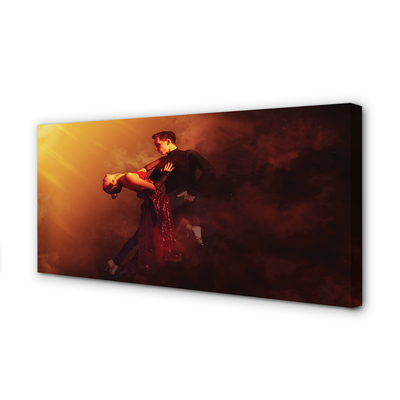 Obraz canvas Ľudia tancujú v daždi dym