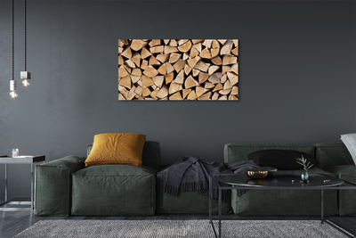Obraz canvas Wood zloženie paliva
