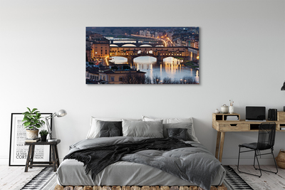 Obraz na plátne Italy Bridges noc rieka