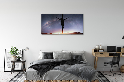 Obraz na plátne Ježiš ukrižovaný neba