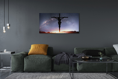 Obraz na plátne Ježiš ukrižovaný neba