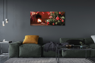 Obraz na plátne Vianočný strom ozdoby svetla darčeky