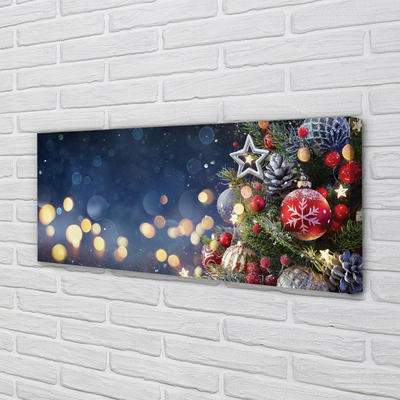 Obraz na plátne Vianočný strom dekorácie sneh