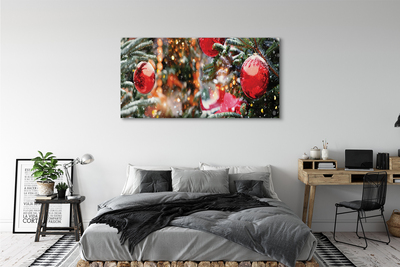 Obraz na plátne Snow Vianočné ozdoby