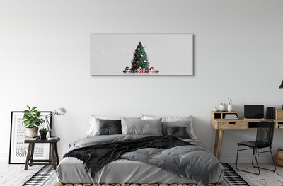 Obraz na plátne Ozdoby na vianočný stromček darčeky