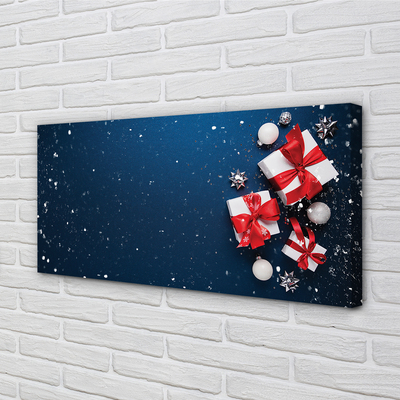 Obraz na plátne Darčeky čačky sneh