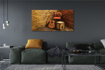 Obraz canvas Gitaru hat stoličky