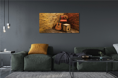 Obraz canvas Gitaru hat stoličky